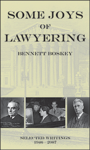 book cover - Some Joys of Lawyering